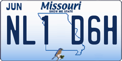 MO license plate NL1D6H