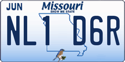 MO license plate NL1D6R