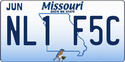 MO license plate NL1F5C