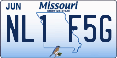 MO license plate NL1F5G
