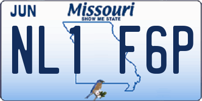 MO license plate NL1F6P