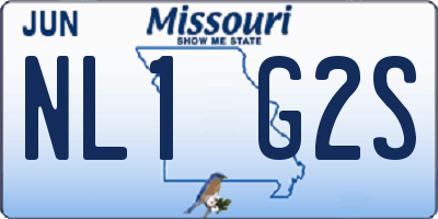 MO license plate NL1G2S