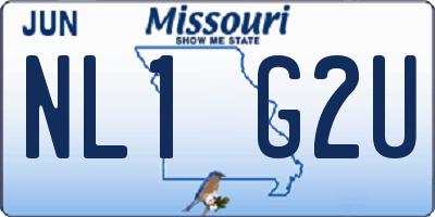 MO license plate NL1G2U