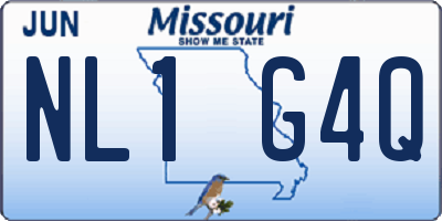 MO license plate NL1G4Q