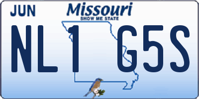 MO license plate NL1G5S