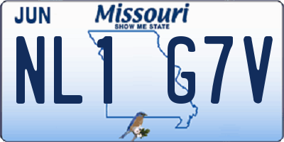 MO license plate NL1G7V