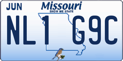 MO license plate NL1G9C