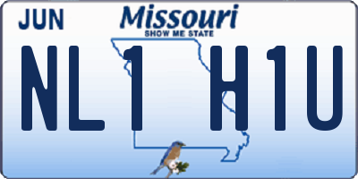 MO license plate NL1H1U
