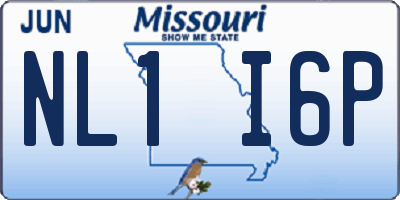 MO license plate NL1I6P