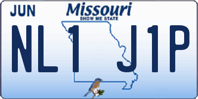 MO license plate NL1J1P