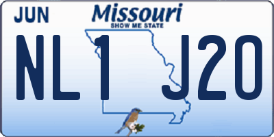 MO license plate NL1J2O