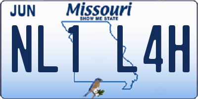 MO license plate NL1L4H