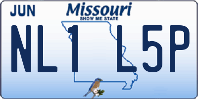 MO license plate NL1L5P