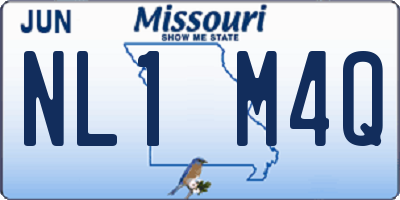 MO license plate NL1M4Q
