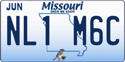 MO license plate NL1M6C