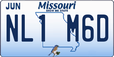 MO license plate NL1M6D