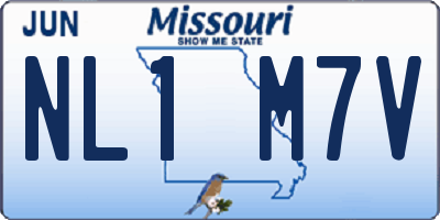 MO license plate NL1M7V