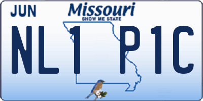 MO license plate NL1P1C