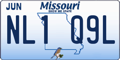 MO license plate NL1Q9L