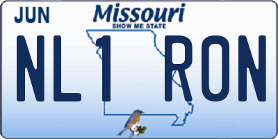 MO license plate NL1R0N