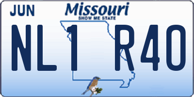 MO license plate NL1R4O