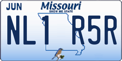 MO license plate NL1R5R