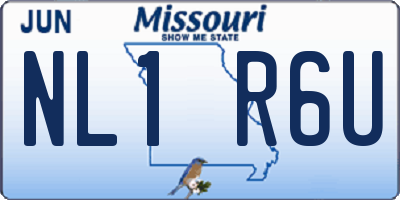 MO license plate NL1R6U