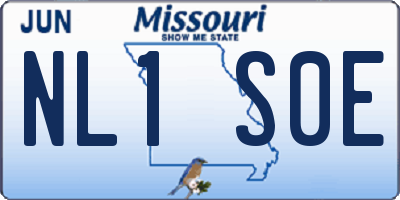 MO license plate NL1S0E