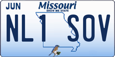 MO license plate NL1S0V