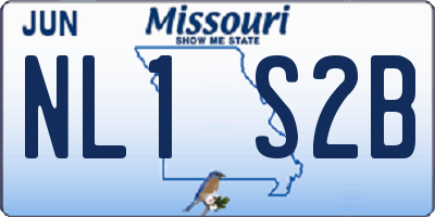 MO license plate NL1S2B