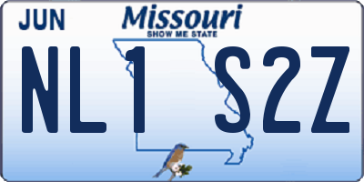 MO license plate NL1S2Z