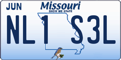 MO license plate NL1S3L