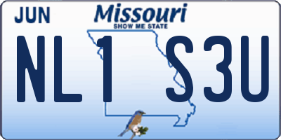 MO license plate NL1S3U