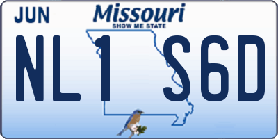 MO license plate NL1S6D