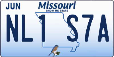MO license plate NL1S7A