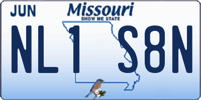 MO license plate NL1S8N