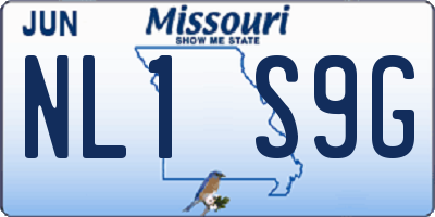 MO license plate NL1S9G