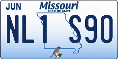 MO license plate NL1S9O