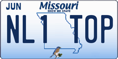 MO license plate NL1T0P