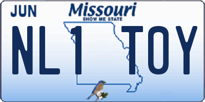 MO license plate NL1T0Y