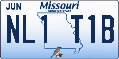 MO license plate NL1T1B