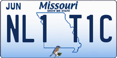 MO license plate NL1T1C