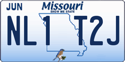 MO license plate NL1T2J