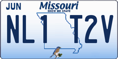 MO license plate NL1T2V