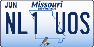 MO license plate NL1U0S