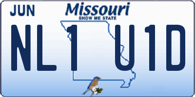 MO license plate NL1U1D