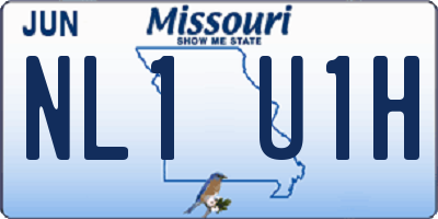 MO license plate NL1U1H