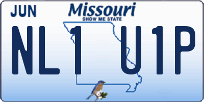 MO license plate NL1U1P