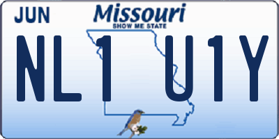 MO license plate NL1U1Y