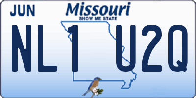 MO license plate NL1U2Q